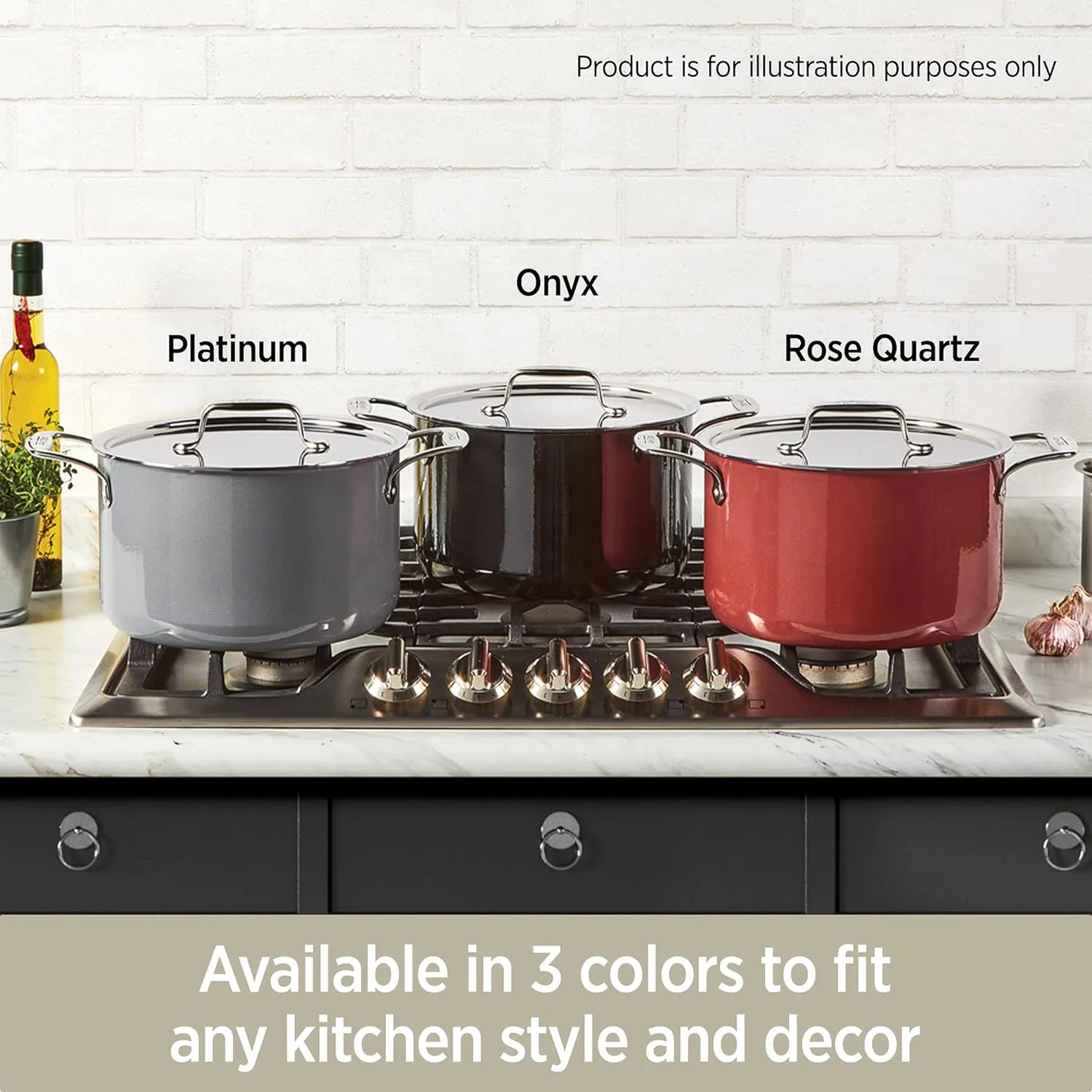 All-Clad FUSIONTEC Natural Ceramic with Steel Core Soup Pot with Lid, 4 quart, Rose Quartz