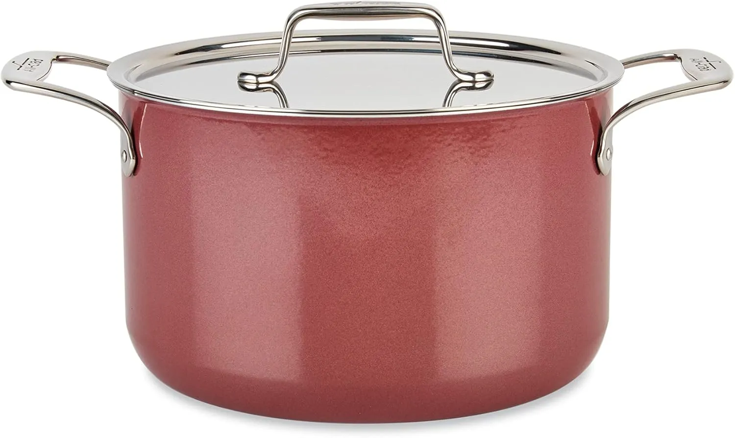 All-Clad FUSIONTEC Natural Ceramic with Steel Core Soup Pot with Lid, 4 quart, Rose Quartz