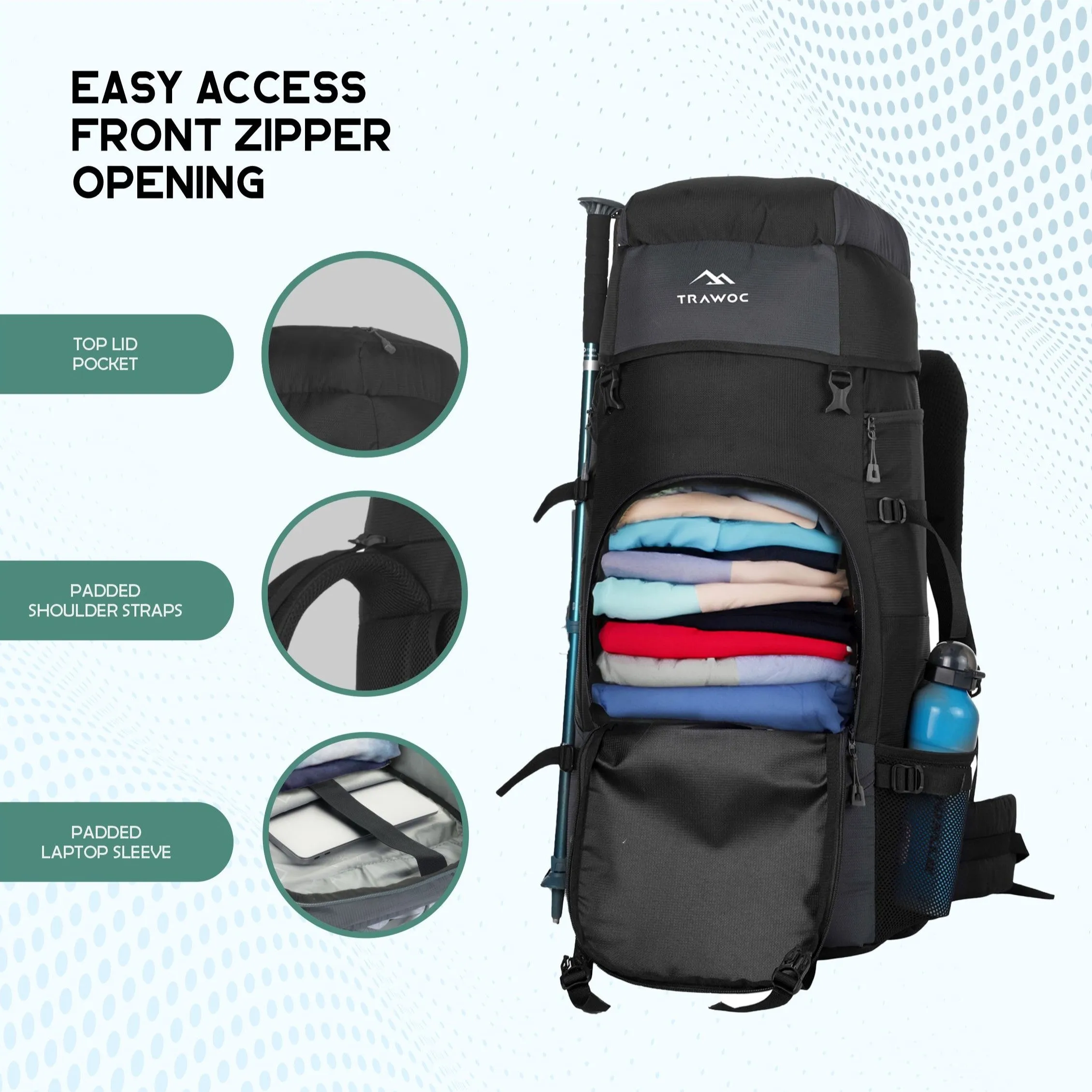 ALPINE-55 Backpack - Grey