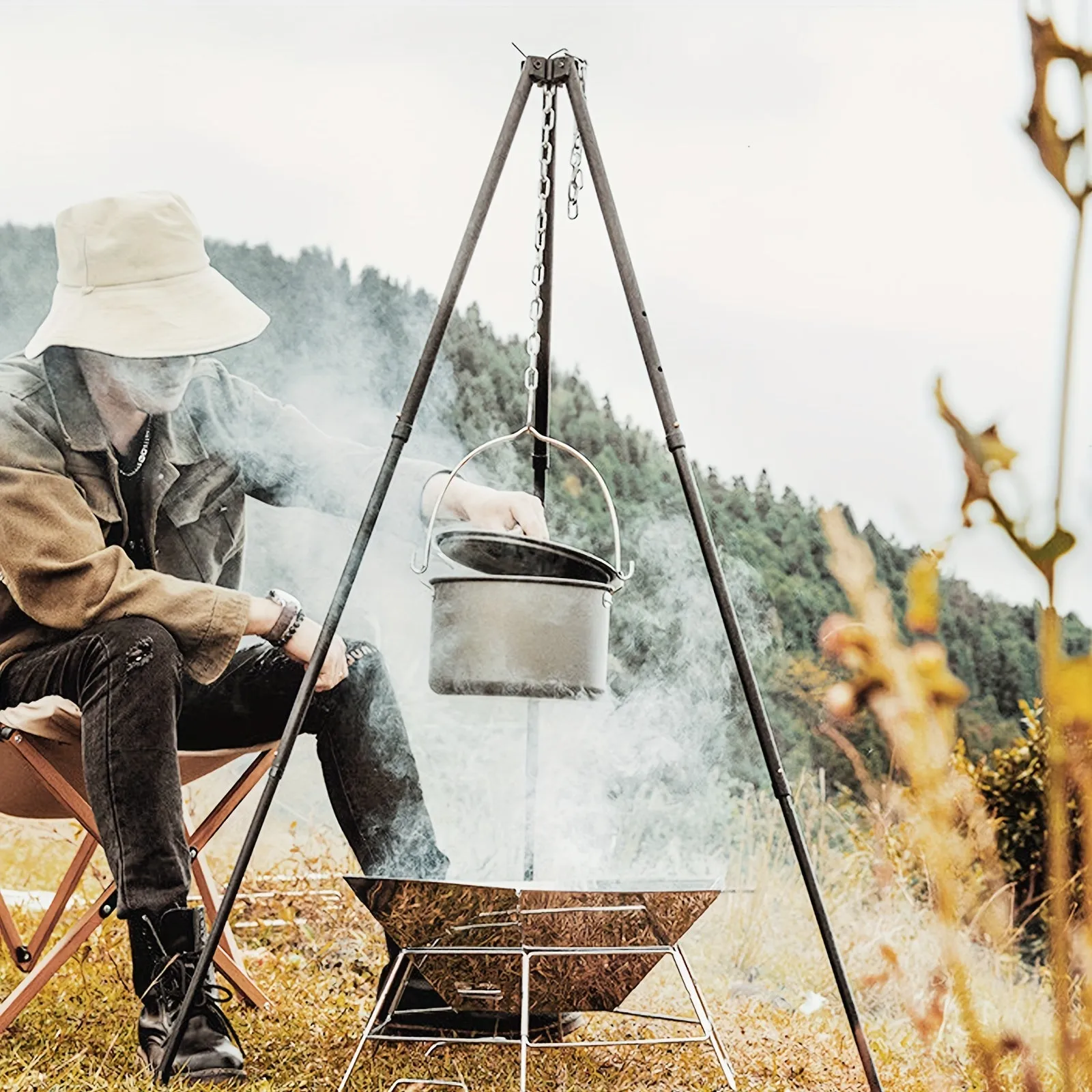 Aluminum Alloy Campfire Tripod Stand