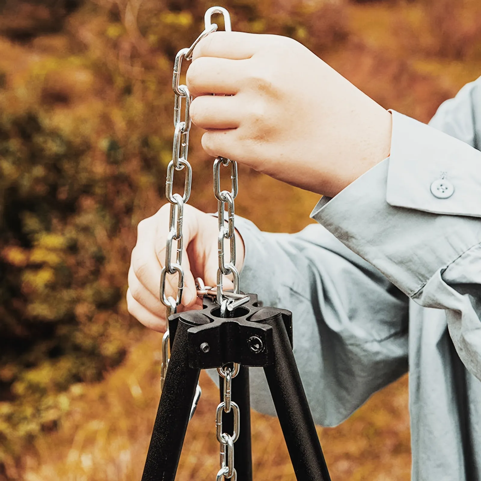 Aluminum Alloy Campfire Tripod Stand