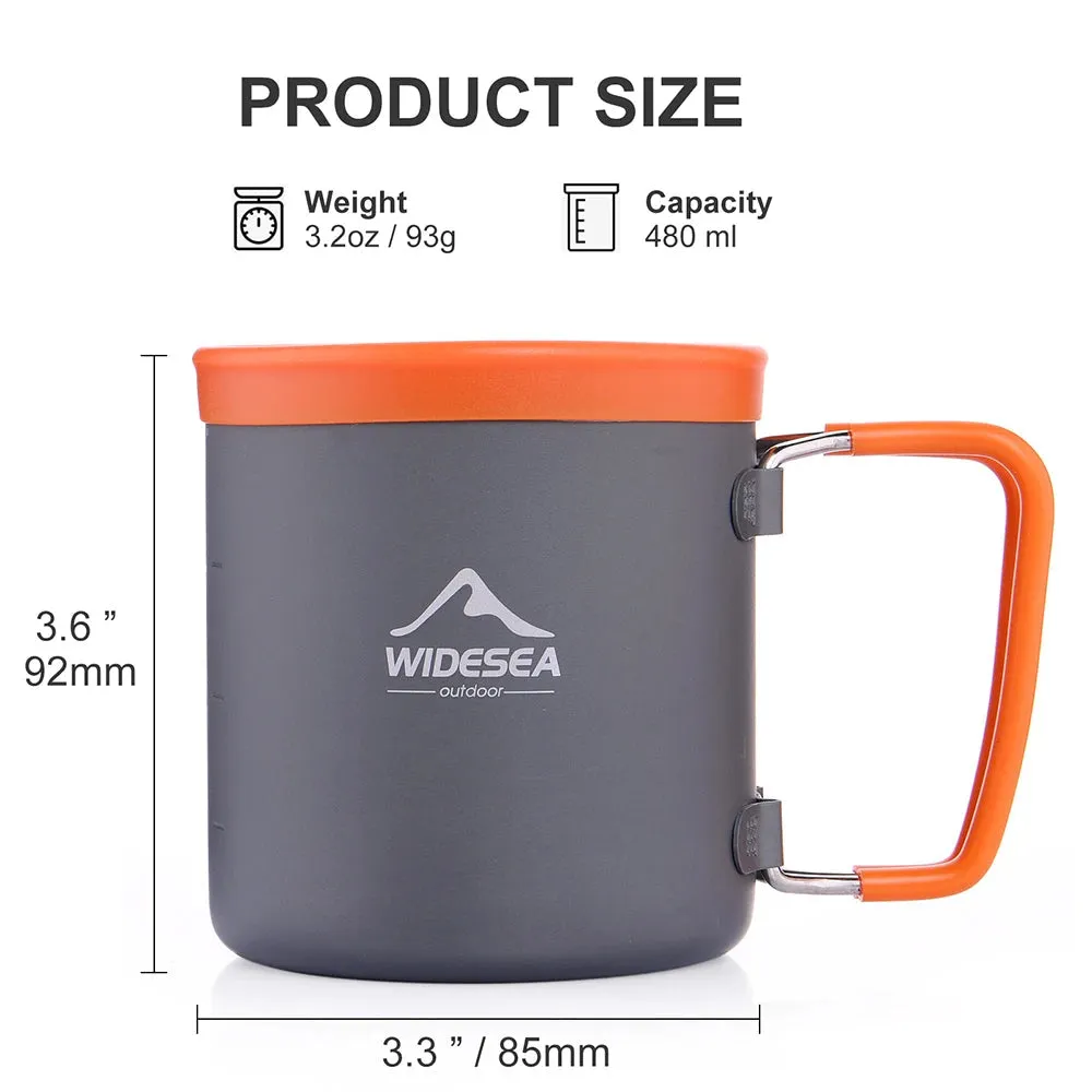 Aluminum Camping Cup – Lightweight Collapsible Outdoor Mug for Hiking, Trekking, and Picnic Cooking