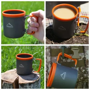 Aluminum Camping Cup – Lightweight Collapsible Outdoor Mug for Hiking, Trekking, and Picnic Cooking