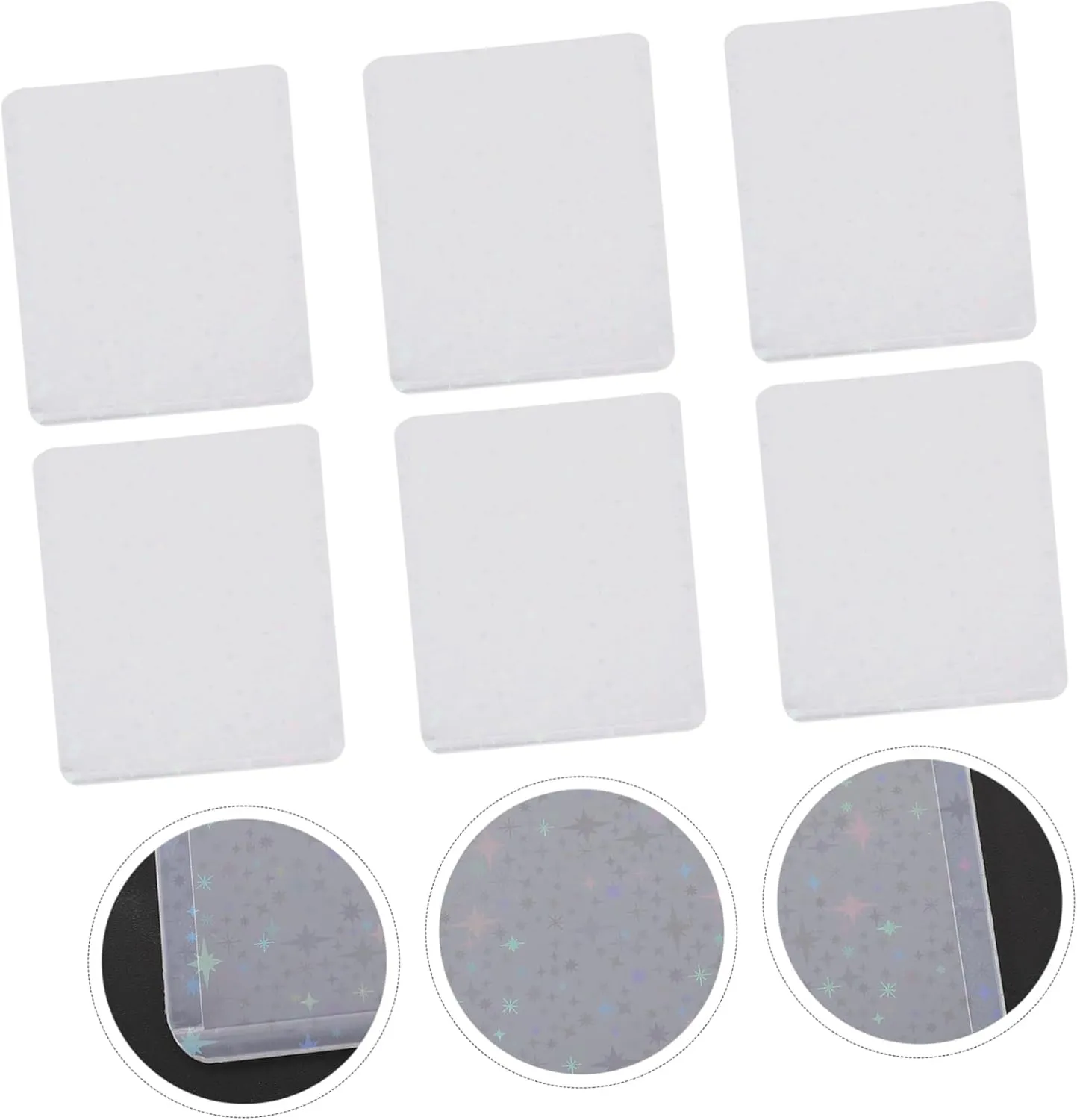 Amosfun 50pcs Card Sleeves for Trading Cards Protective Album and Display Covers and