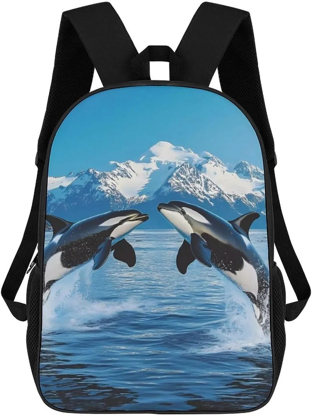 Animal Orcas Iceberg Laptop Backpack for Men Women 17 Inch Shoulder Bag Travel Daypack