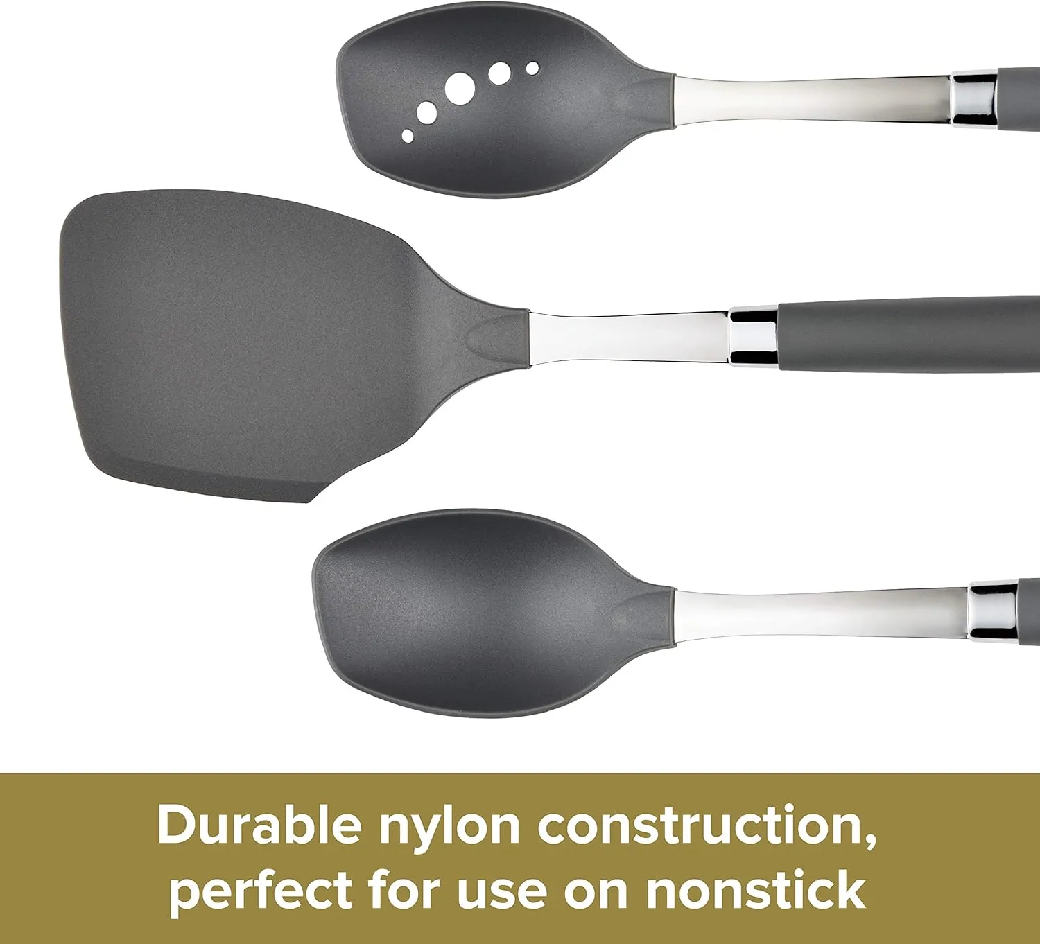 Anolon 10-Piece Nylon Mixed Tool Set, Graphite