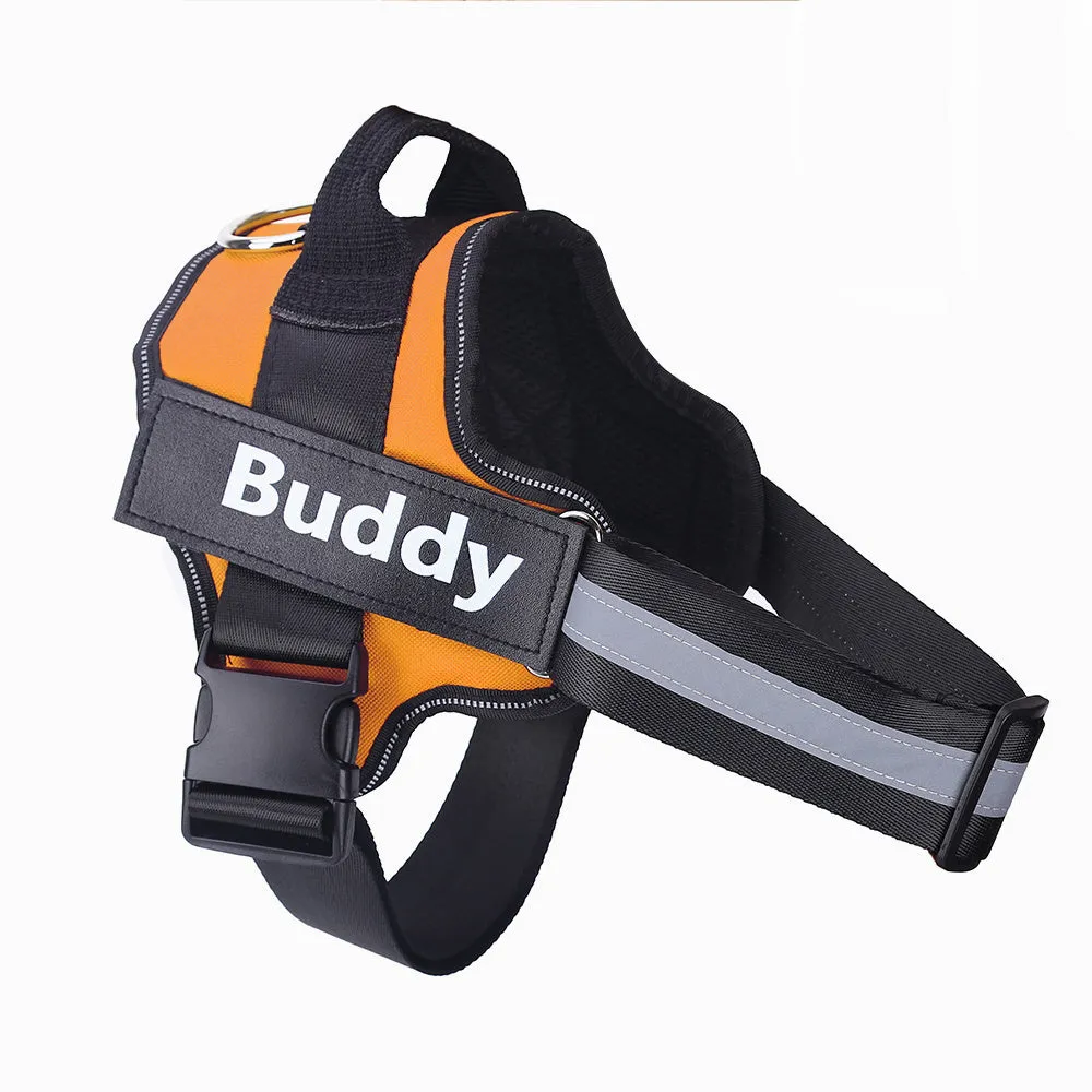 Anti-Escape Dog Harness with Name Embroidery – No-Pull, Personalized Safety Vest for Small to Large Dogs