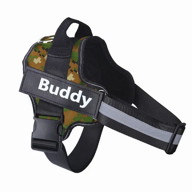 Anti-Escape Dog Harness with Name Embroidery – No-Pull, Personalized Safety Vest for Small to Large Dogs