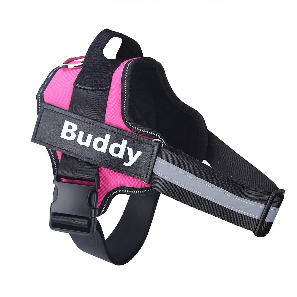 Anti-Escape Dog Harness with Name Embroidery – No-Pull, Personalized Safety Vest for Small to Large Dogs