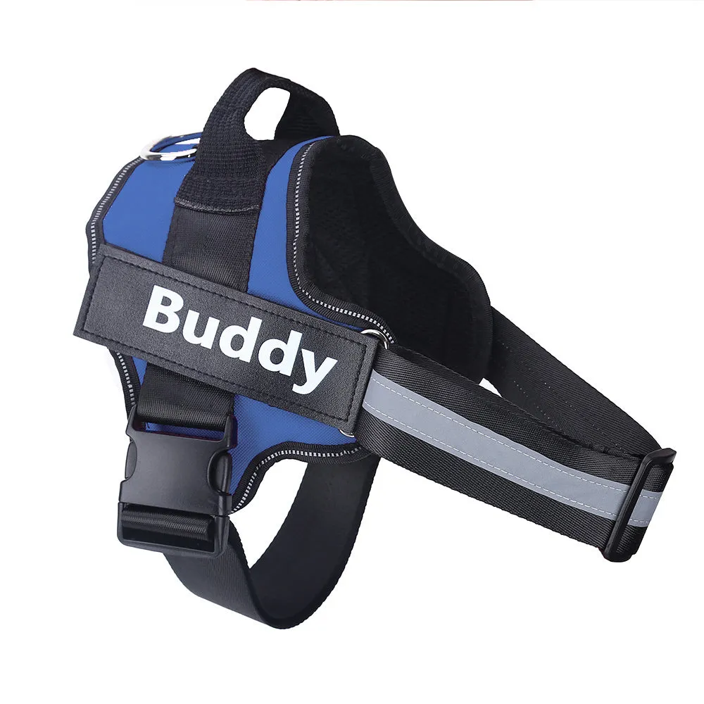 Anti-Escape Dog Harness with Name Embroidery – No-Pull, Personalized Safety Vest for Small to Large Dogs