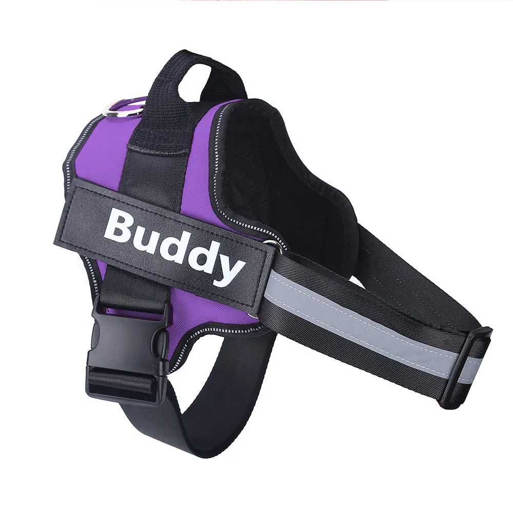 Anti-Escape Dog Harness with Name Embroidery – No-Pull, Personalized Safety Vest for Small to Large Dogs