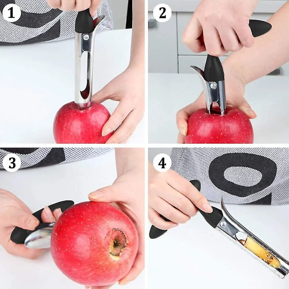 Apple Corer Stainless Steel Apple Core Corer With Sharp Serrated Blade And Ergon