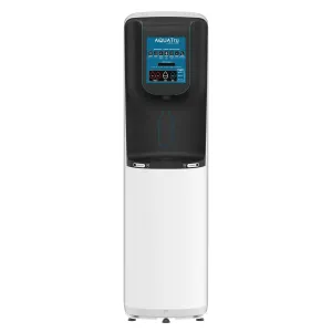 AquaTru Freestanding Model 3 Commercial Water Purification System | 7-Stage Reverse Osmosis (RO) with UV & Mineral Enhancement | Hot, Cold, Room Temperature Dispenser | Hands-Free Sensor
