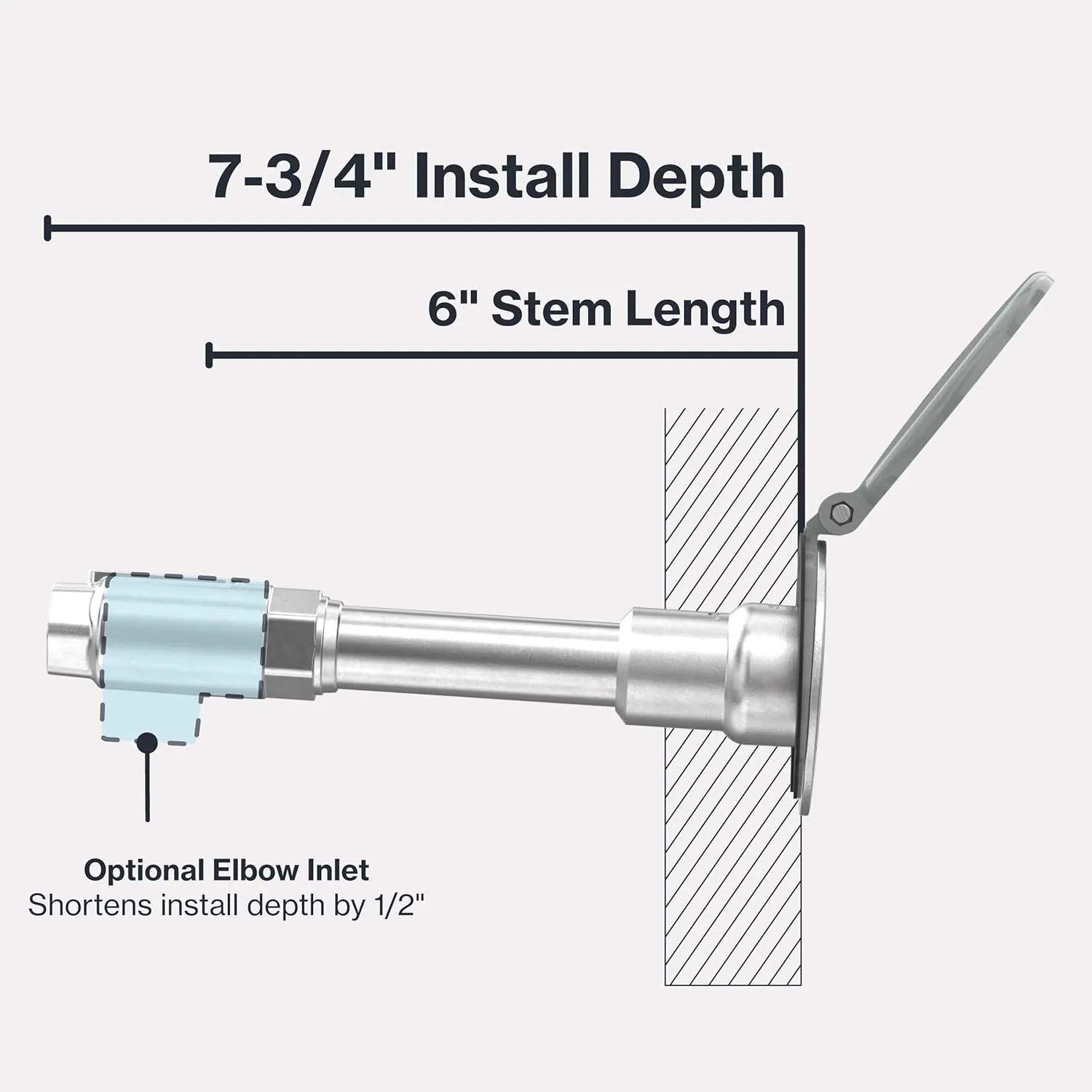 Aquor House Hydrant V1  Frost Free Outdoor Faucet, Anti Siphon Valve with Quick Connect, Frost Proof Hose Bib Flush Wall Faucet, Slate Gray