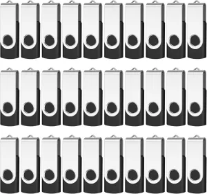 AreTop 512MB USB Flash Drives 100 Pack, Premium USB2.0 100 Pack Thumb Drives Bulk USB Pendrive Memory Stick Jump Drive Flash Drives Bulk (100 Pack 512MB, Black)
