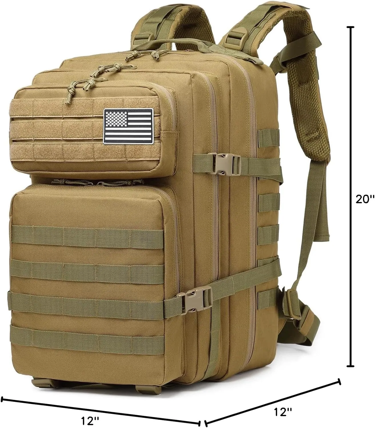 ATBP Military Tactical Molle Rucksack Backpack 45 Liters Hiking Daypack for Travel Hunting Camping