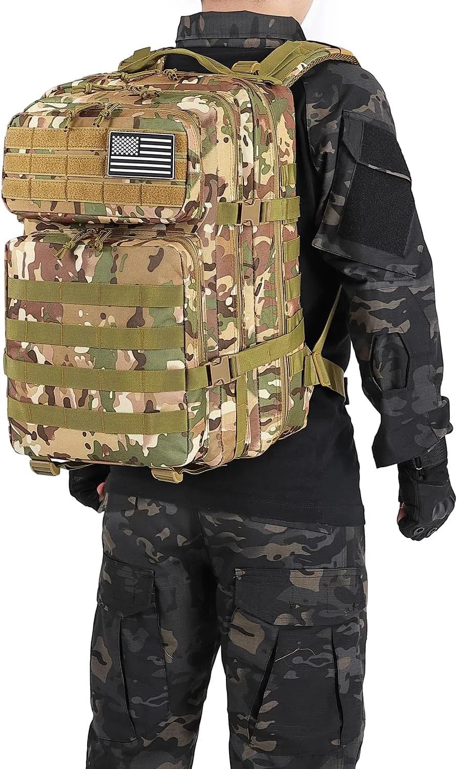 ATBP Military Tactical Molle Rucksack Backpack 45 Liters Hiking Daypack for Travel Hunting Camping