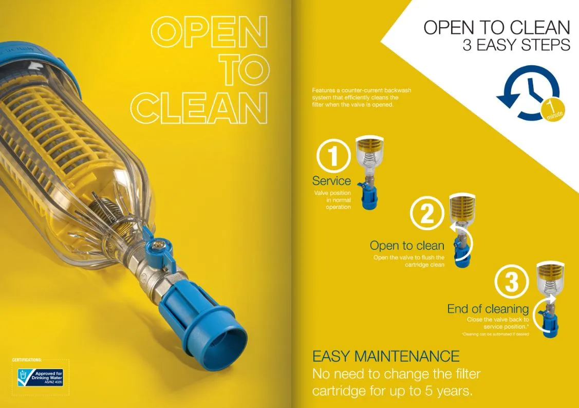 Atlas Filtri Hydra 10" Manual Cleaning Sediment Pre-Filter