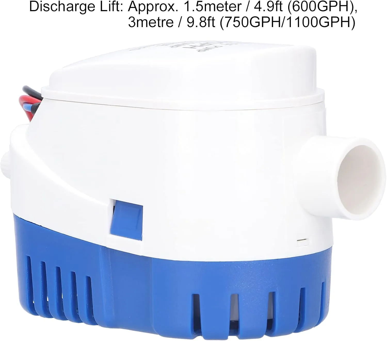 Automatic Submersible Electric Boat Power Pump,for Sewage Treatment and Sampling, Water Purification, Drainage and More (DC24V 750GPH)