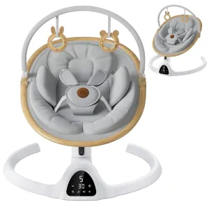 Baby Swings for Infants, Fasonbaby Bluetooth Infant Swing with Music Speaker with 3 Seat Positions, 5 Speeds and Remote Control - Portable Baby Swing for Indoor and Outdoor (White)