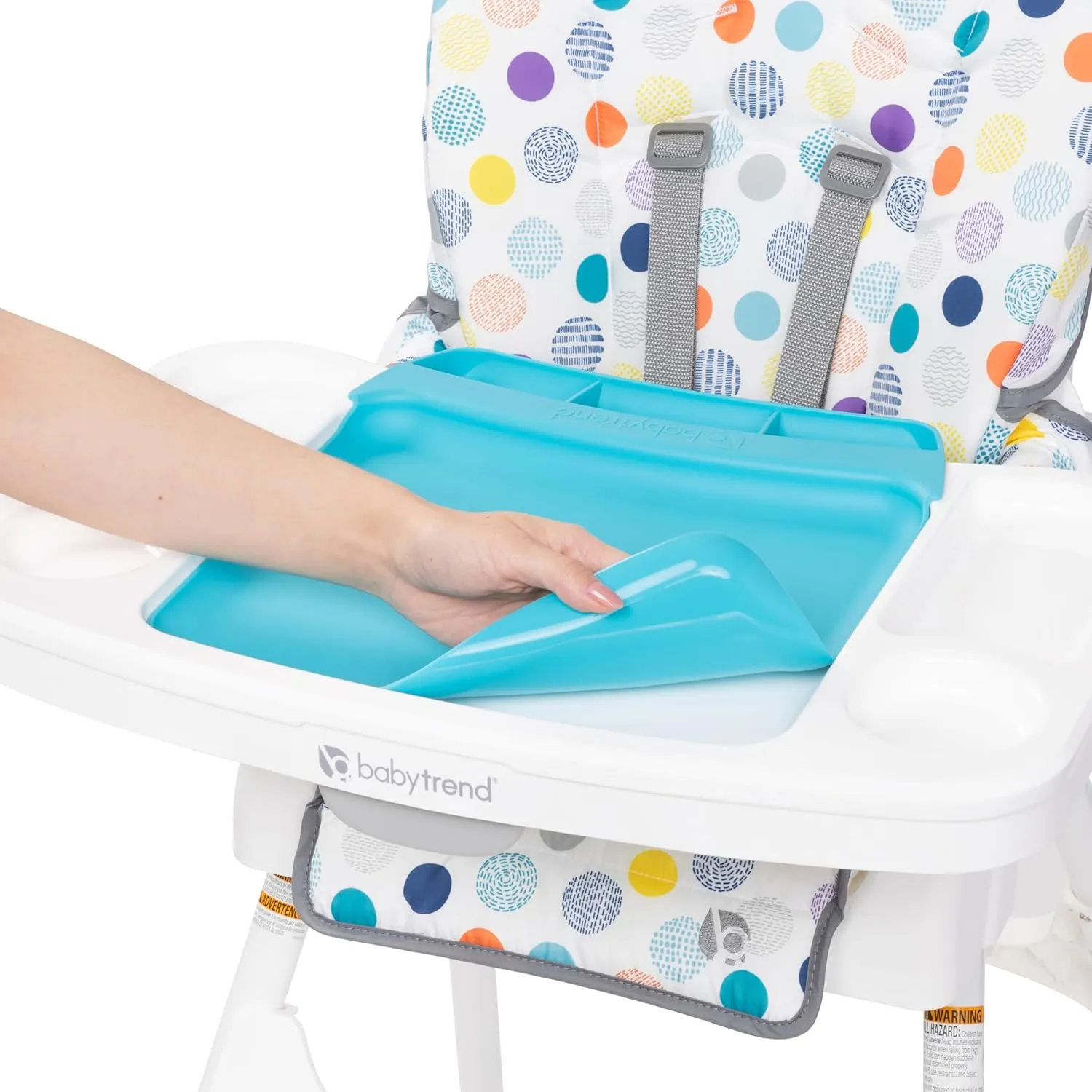 Baby Trend Adapt Plus 6-in-1 EZ Clean High Chair to Toddler Chair, Two of a Kind Grey