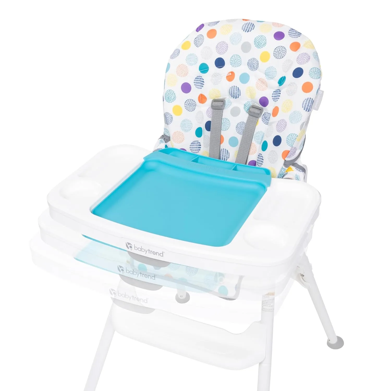 Baby Trend Adapt Plus 6-in-1 EZ Clean High Chair to Toddler Chair, Two of a Kind Grey