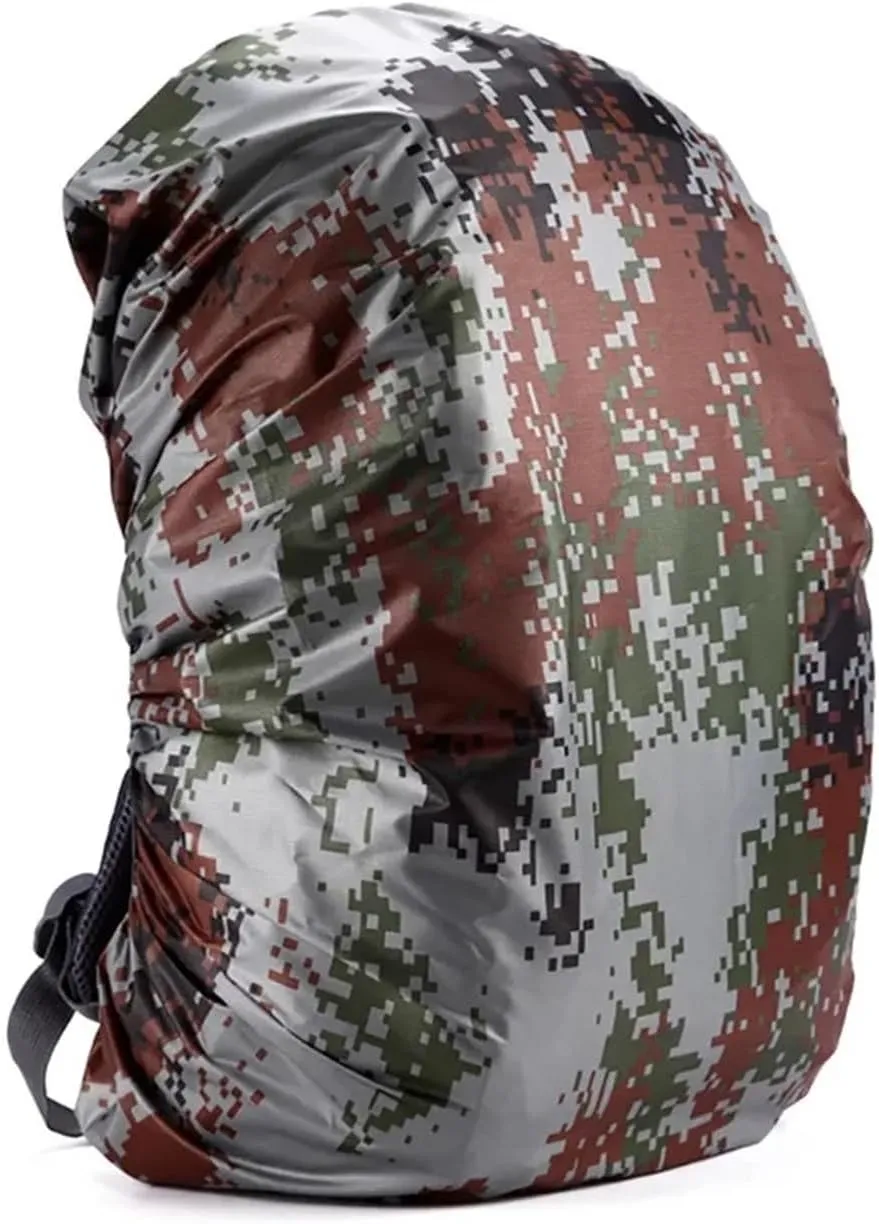Backpack Cover Sports Bags Rain Cover Outdoor Hiking Camo Backpack Cover 35-80L(Digital-55-60L)