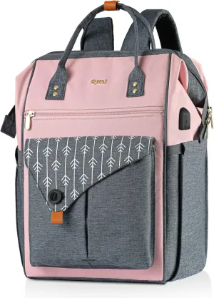 Backpack for Women School Backpack, 15.6 Inch Computer Back Pack with USB Charging Port Travel Bookbag for College Work Business, Gifts for Women Girls