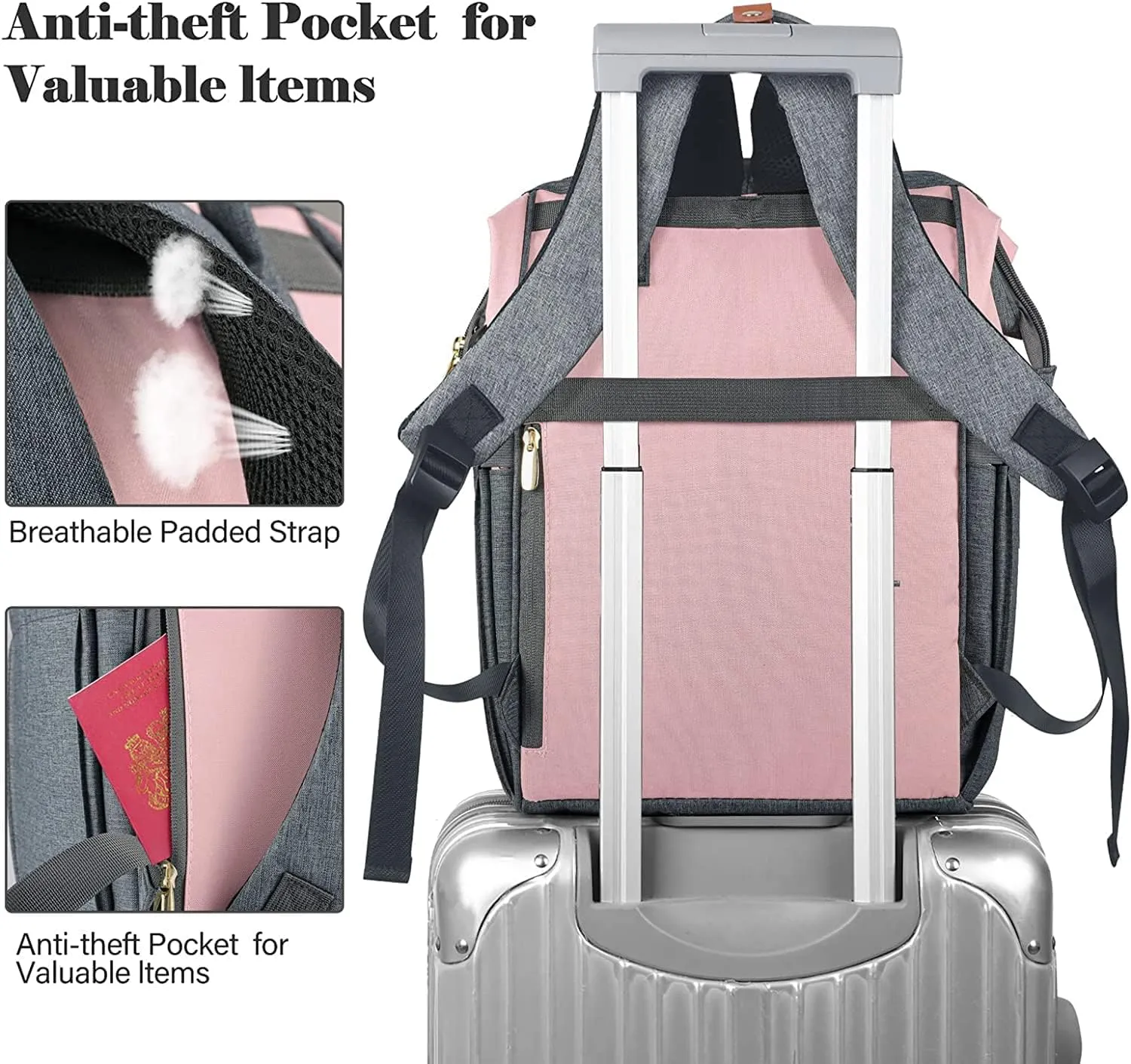 Backpack for Women School Backpack, 15.6 Inch Computer Back Pack with USB Charging Port Travel Bookbag for College Work Business, Gifts for Women Girls