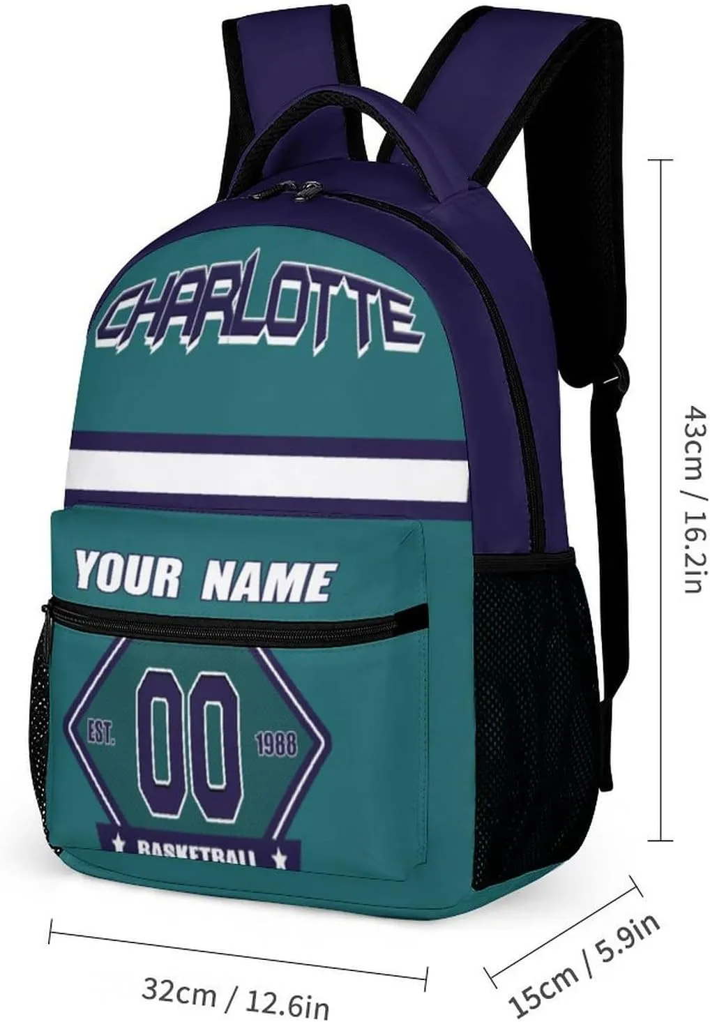 Backpack High Capacity Bag Basketball Fans Gifts for Teenager Men Women, Number & Add Name