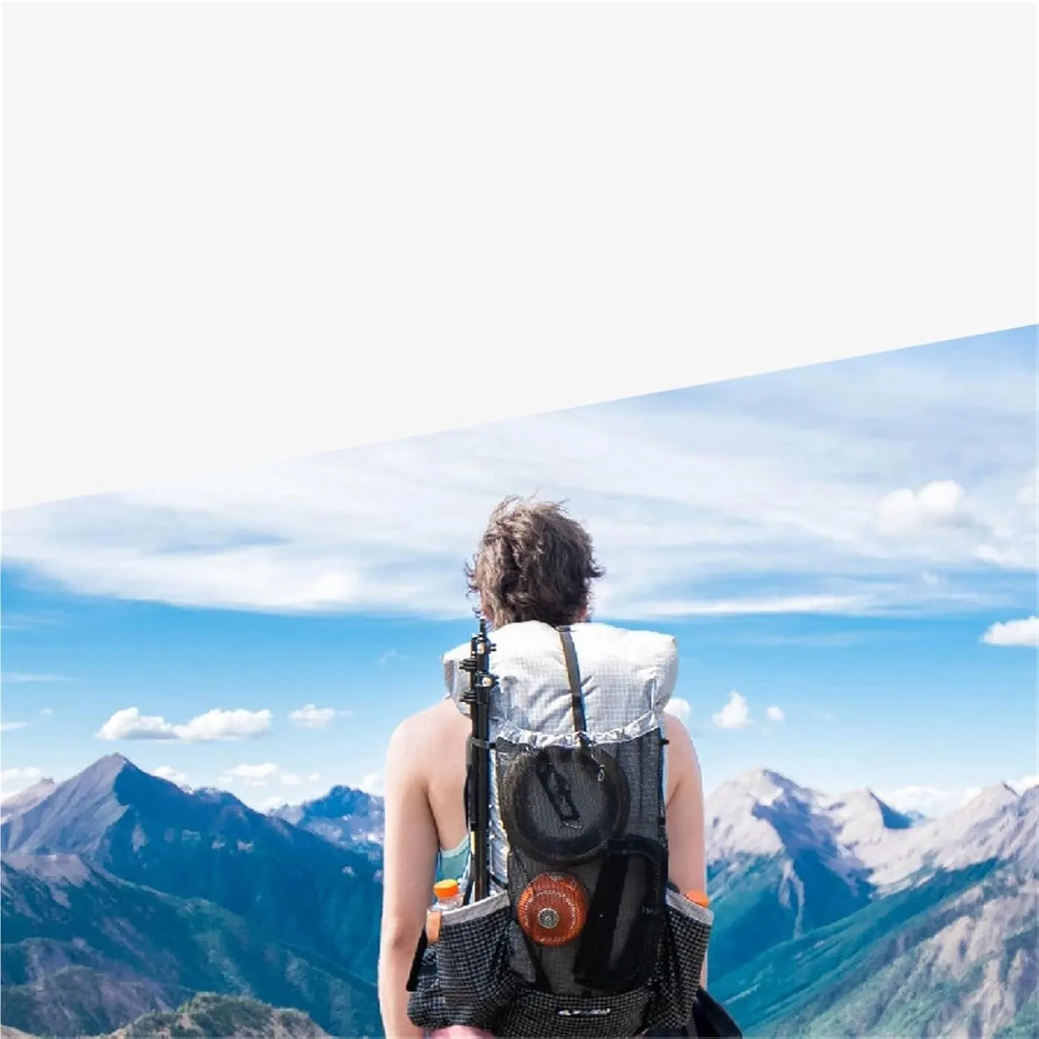 Backpack Pro Travel Camping Hiking Backpack Outdoor Ultralight Frameless Packs(Gray)