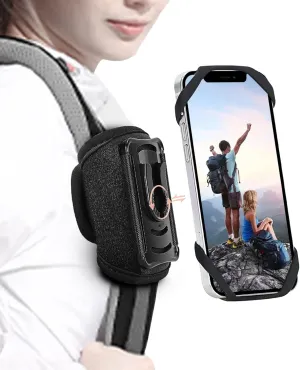Backpack Strap Clip for Phone, Cellphone Holder for Shoulder Strap, Fit for Hiking/Climbing/Traveling