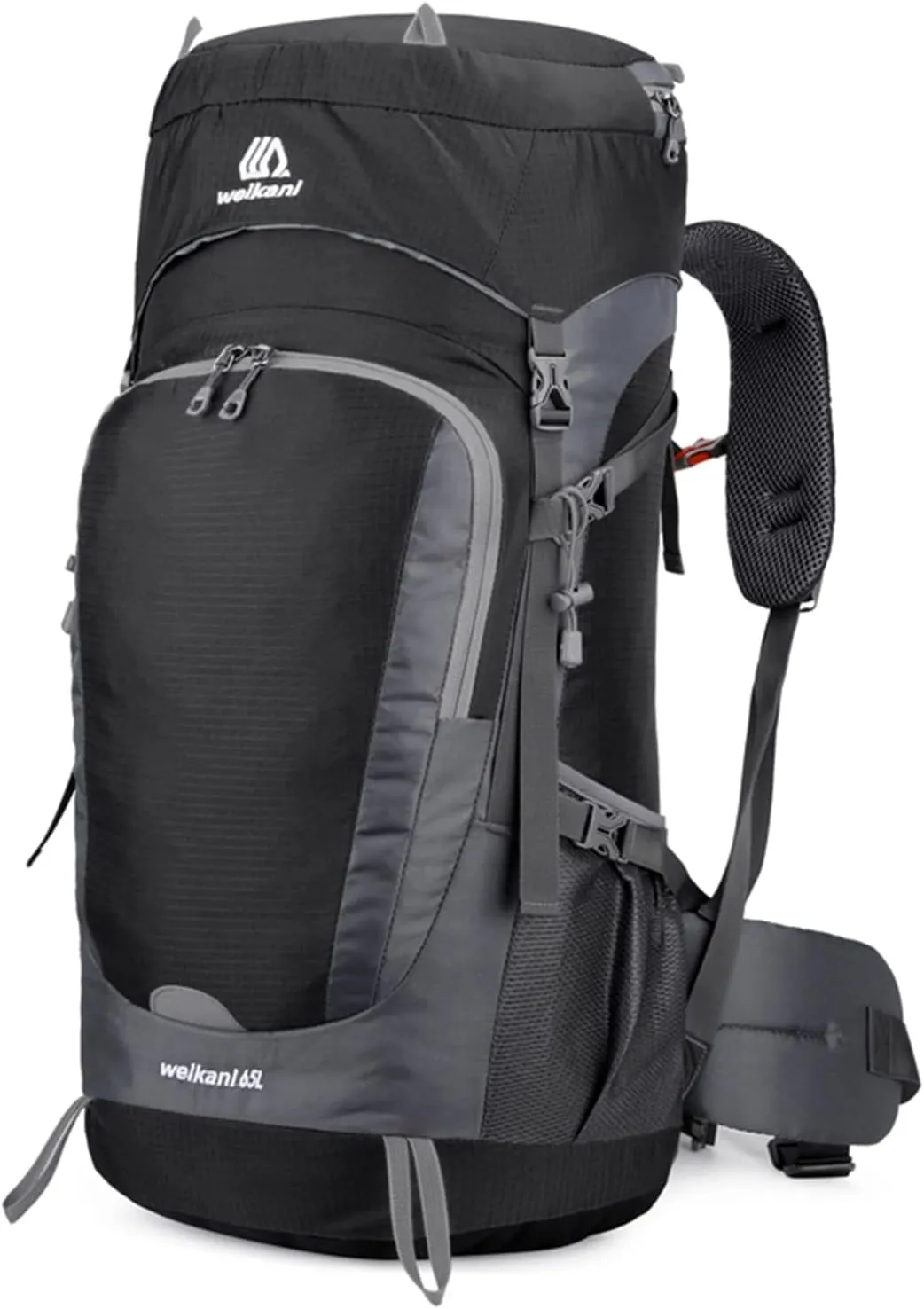 backpack with rain cover, 65L Water-resistant Hiking Backpack with Rain Cover Outdoor Sport Travel Daypack for Camping Climbing Mountaineering