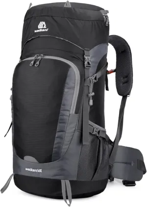 backpack with rain cover, 65L Water-resistant Hiking Backpack with Rain Cover Outdoor Sport Travel Daypack for Camping Climbing Mountaineering