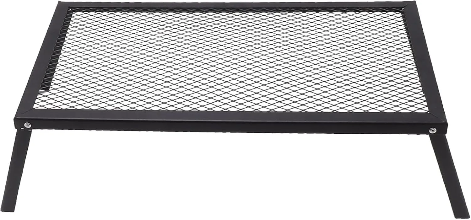 Backpacking Grill, Even Heating, Lightweight Folding Campfire Grill, High Temperature Paint Mesh Cooking Surfaces for Backcountry BBQ (Standard)