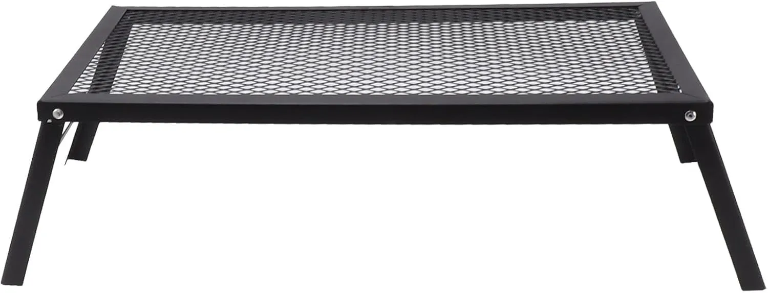 Backpacking Grill, Even Heating, Lightweight Folding Campfire Grill, High Temperature Paint Mesh Cooking Surfaces for Backcountry BBQ (Standard)
