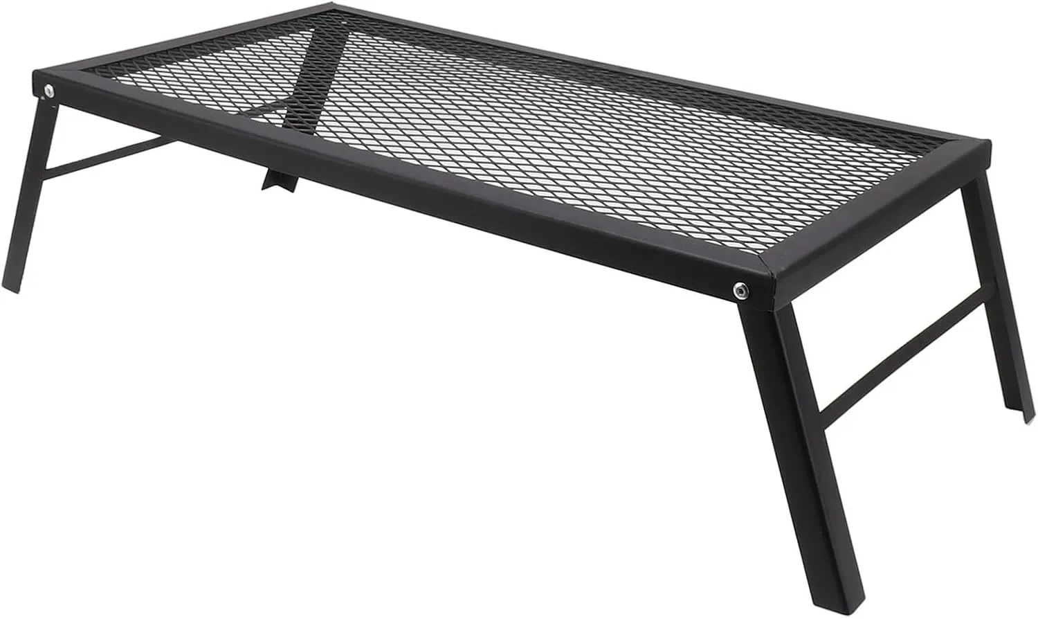 Backpacking Grill, Stability Lightweight Even Heating Durability Folding Campfire Grill for Field Barbecue (Standard)