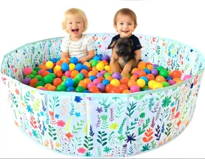Ball Pit for Toddlers 47,2 in | Kids Ball Pit | Ball Pit for Baby Foldable Ball Pit | Ball Pits | Dog Ball Pit | Piscina de Pelotas para Bebes | Flowers Pit Ball | Balls NOT Included