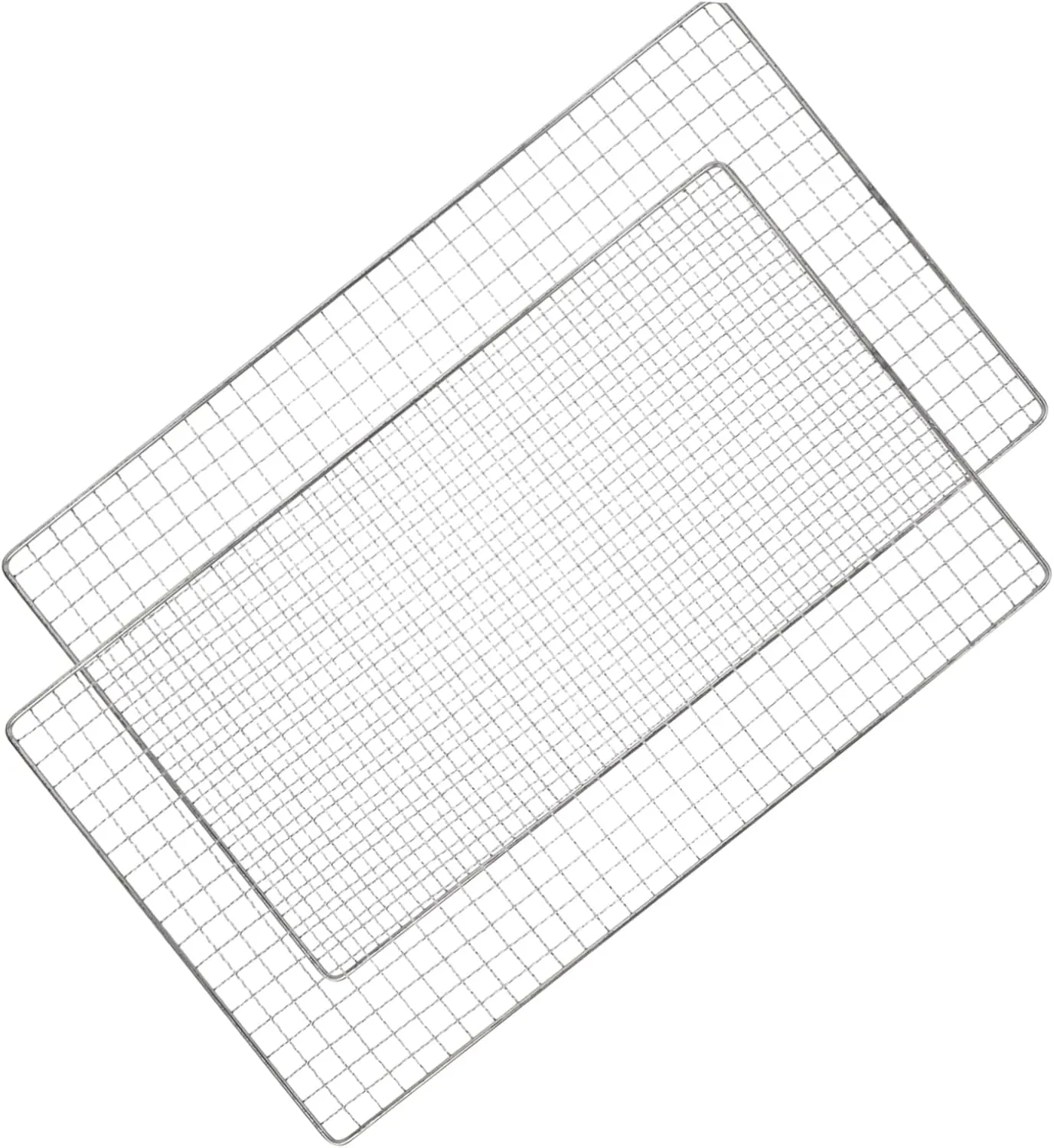 Barbecue net, barbeque grill outdoor,2pcs Stainless Steel Bbq Mesh Stainless Steel Cooling Racks Portable Grill Stand Wire Cooling Rack Grill Grates Grill Liners Roasting Grids Campfire Grill Campfire