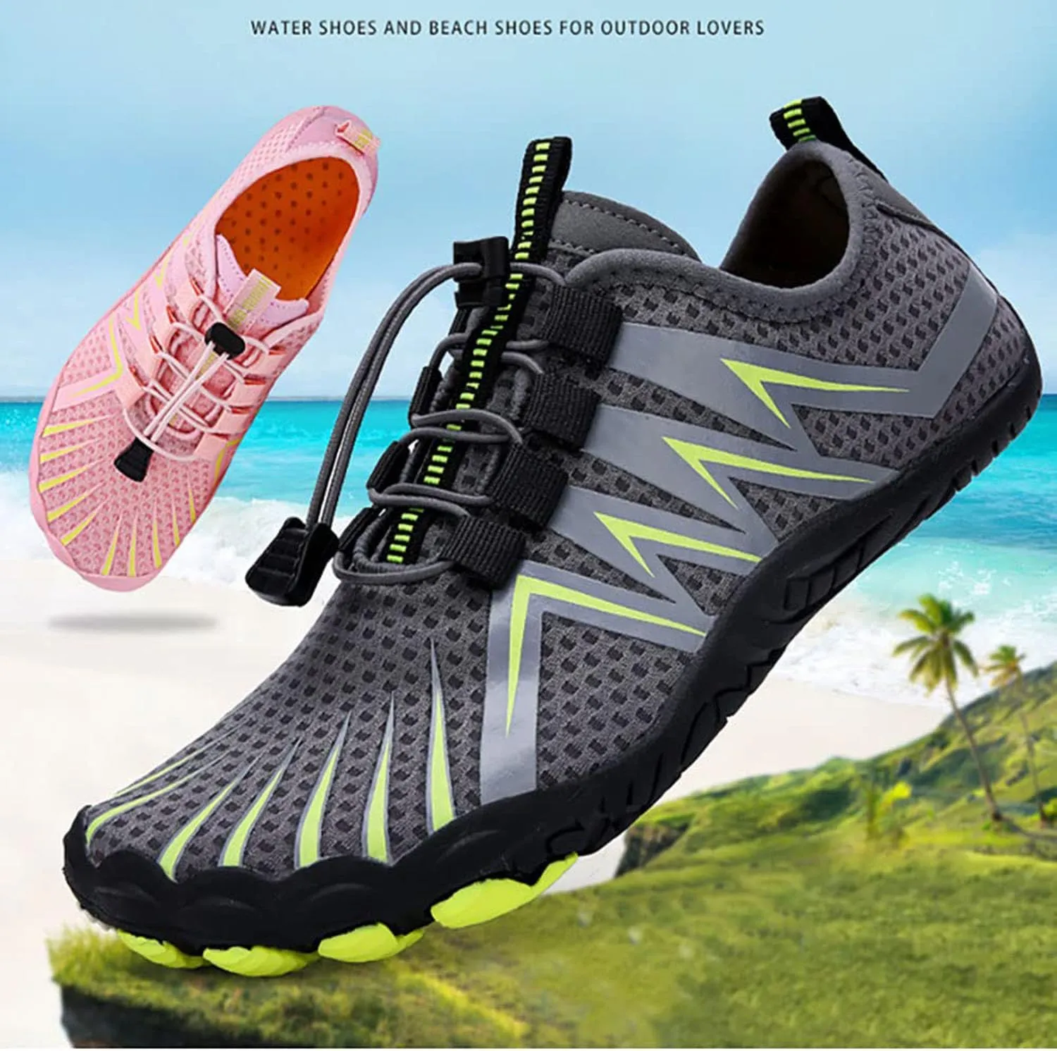 BareStep Active Minimalist Grounding Footwear, Slip-On Design for Men Women, Water Sports, Hiking, Beach Activities