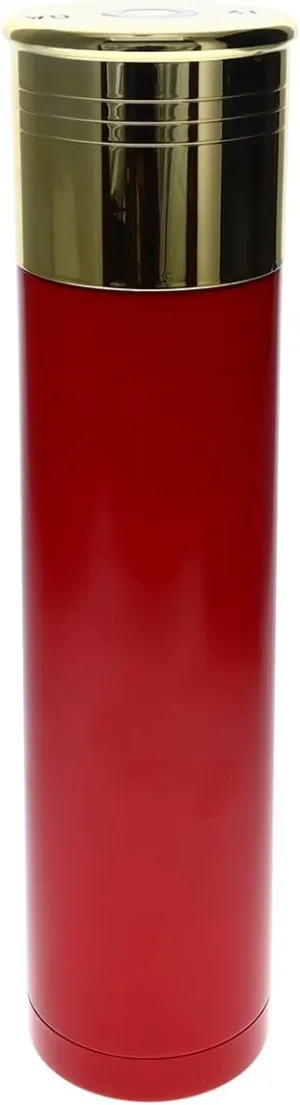 BCG32RED 32-Ounce Shotshell Insulated Water Bottle Thermo Birdshot Coffee Tumbler for Hunters Hunting Accessory Red