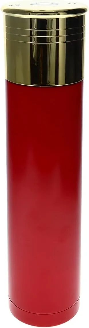 BCG32RED 32-Ounce Shotshell Insulated Water Bottle Thermo Birdshot Coffee Tumbler for Hunters Hunting Accessory Red