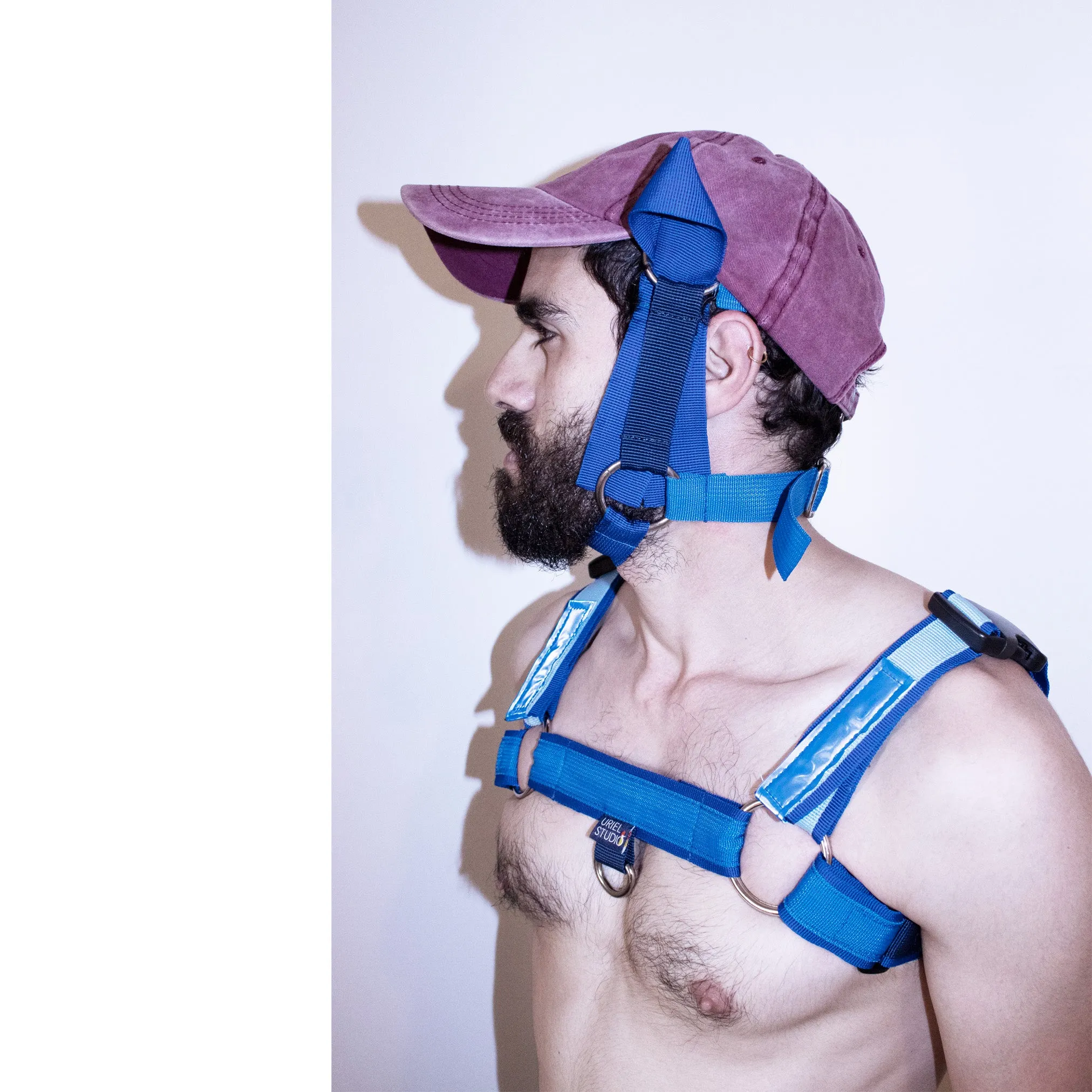 'Behemoth' Head Gear Cobalt Blue