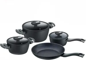 Berndes Balance Induction Enduro Cookware Set 4-Piece Aluminium Black