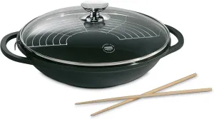 Berndes Titanium Special Edition 32cm Wok with Glass Lid and Accessories
