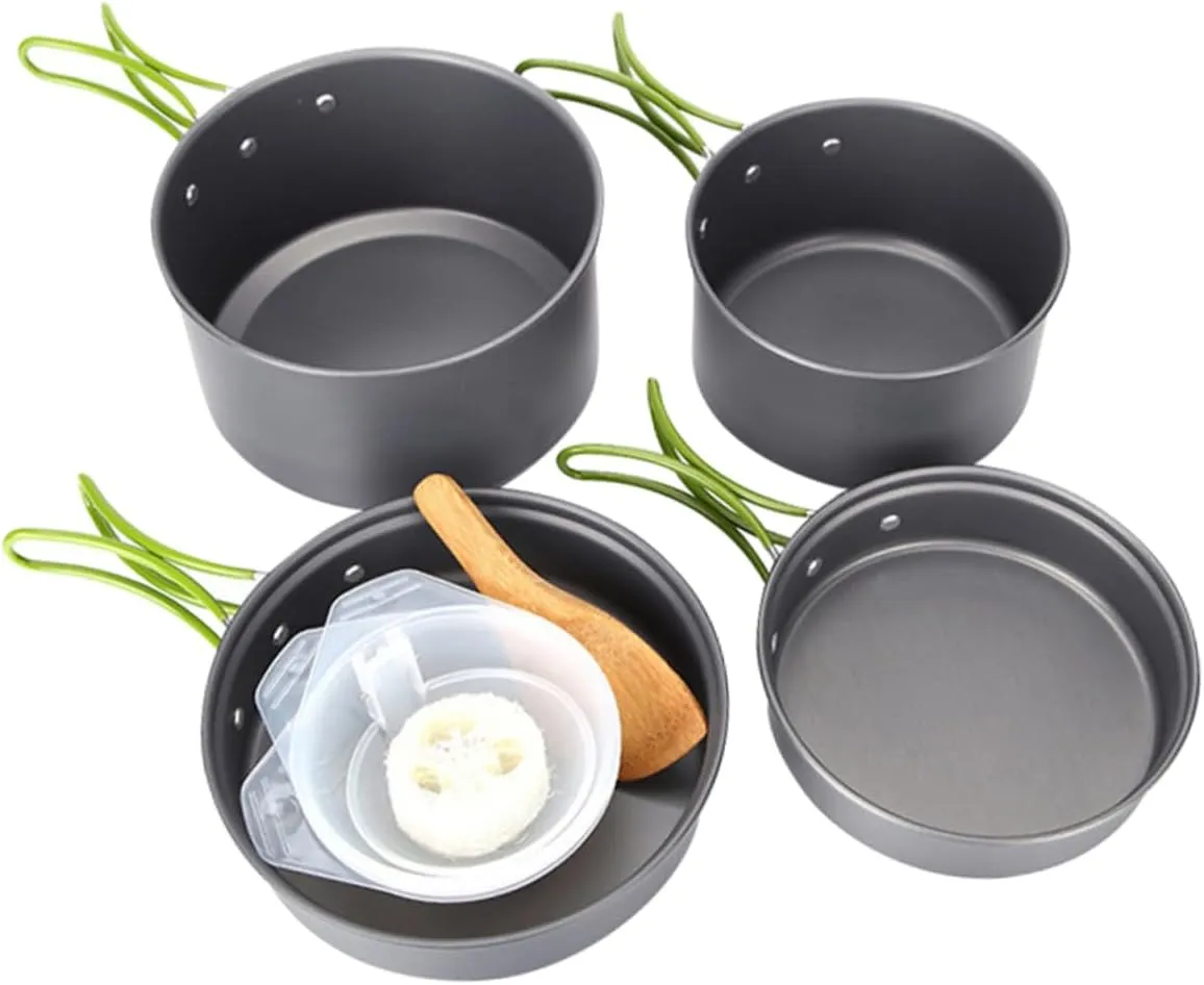 BESPORTBLE 1 Set Camping Cookware Set Collapsible Soup Pot Fryer for Cooking Equipment
