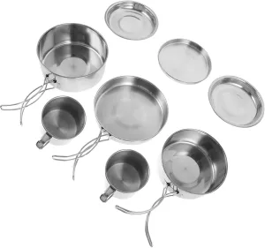 BESPORTBLE Camping Cookware 1 Set Portable Outdoor Cooking Pot Frying Pan Cooking Utensils for BBQ Hiking