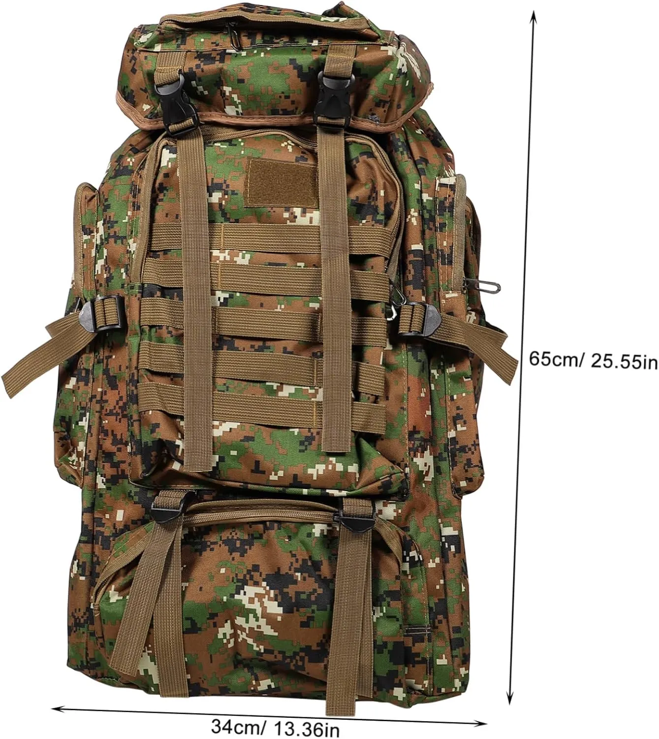 BESPORTBLE Capacity Camping Backpack Oxford Dual Shoulder Bag for Hiking Climbing and Outdoor Adventures Stylish Camouflage Design Multi-pocket Organization