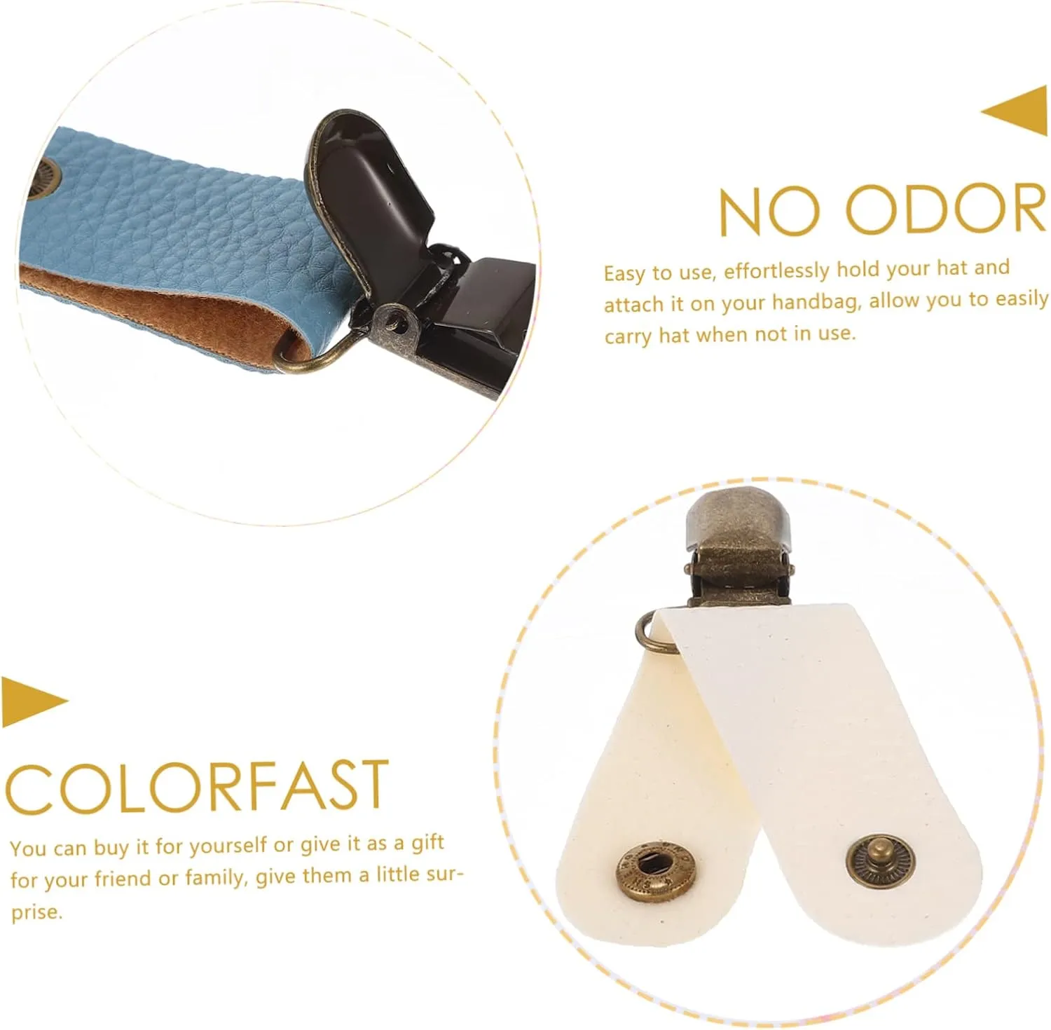 BESTonZON Hat Clips Portable Handbag Hat Holder for Travel Outdoor Sports Fishing Hiking and Camping Essential