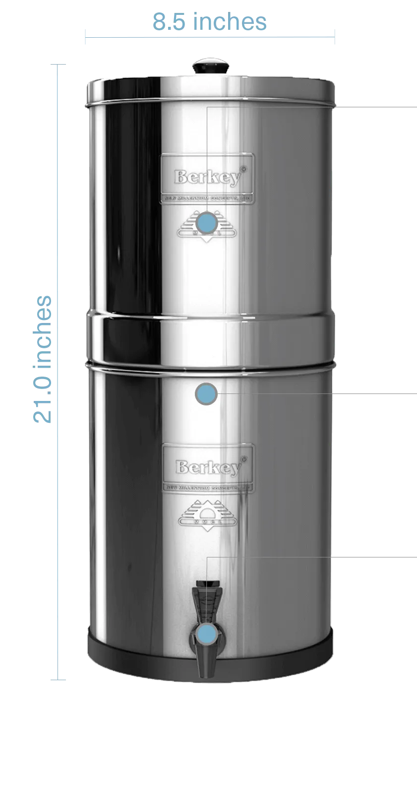 Big Berkey Water Filter- 2.25 gal.
